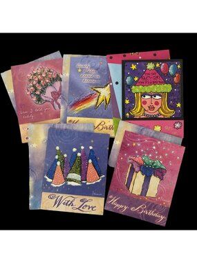 Variety Pack Unused Birthday & Love VTG Leanin' Tree Notecards/Envelopes NLA